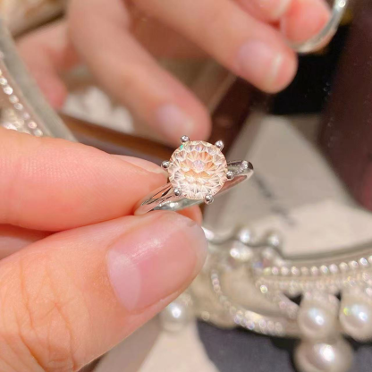 Fireworks Cut Zirconia Open Ring - Sparkle Band