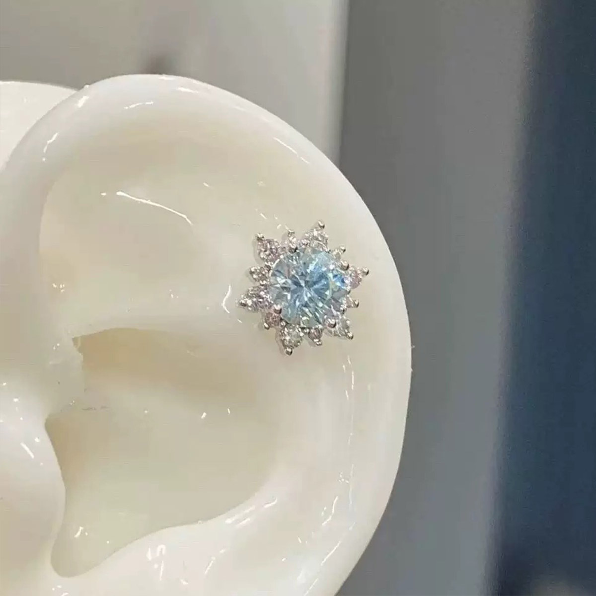 Snowflake Zirconia Stud Earrings