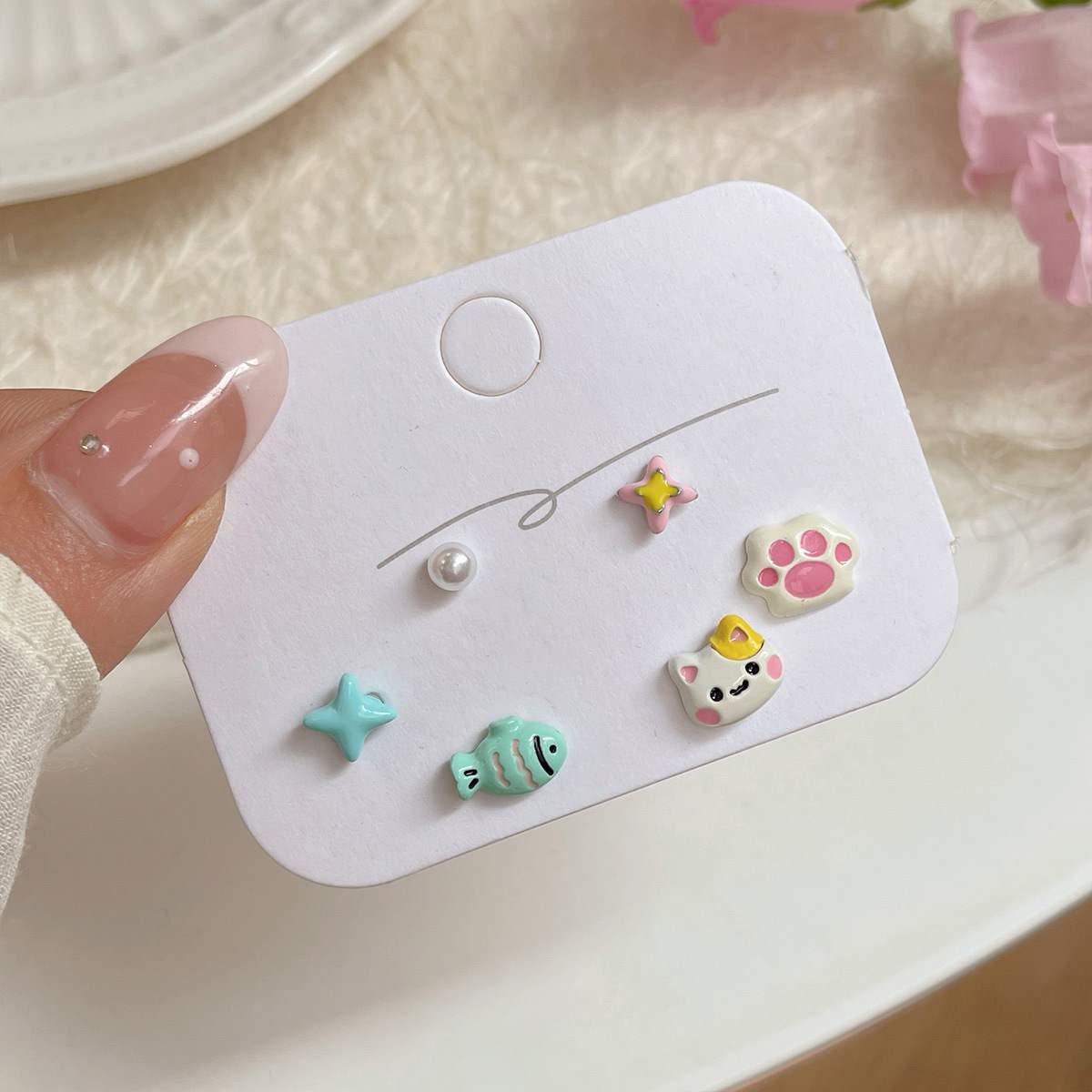 Cute Critters Stud Earrings Set (3 Pairs)