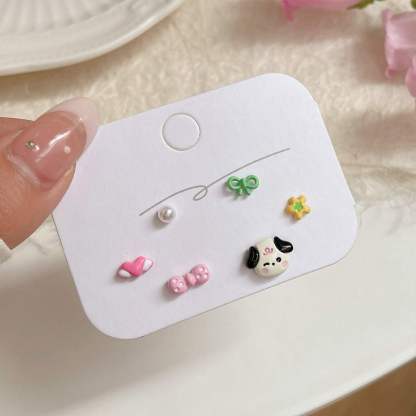 Cute Critters Stud Earrings Set (3 Pairs)