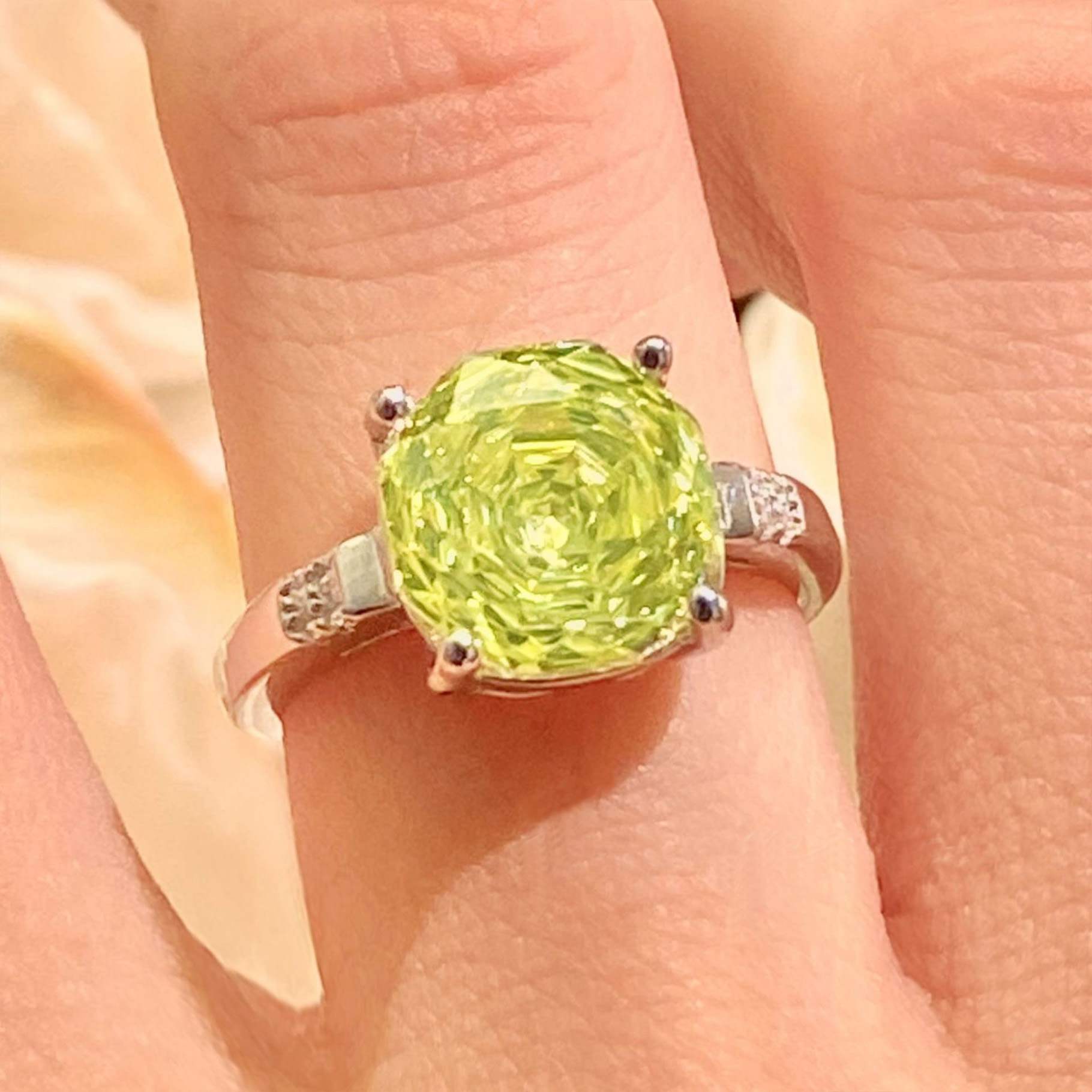 Rose Cut Zirconia Open Ring