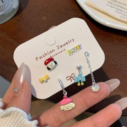 Cute Critters Stud Earrings Set (3 Pairs)