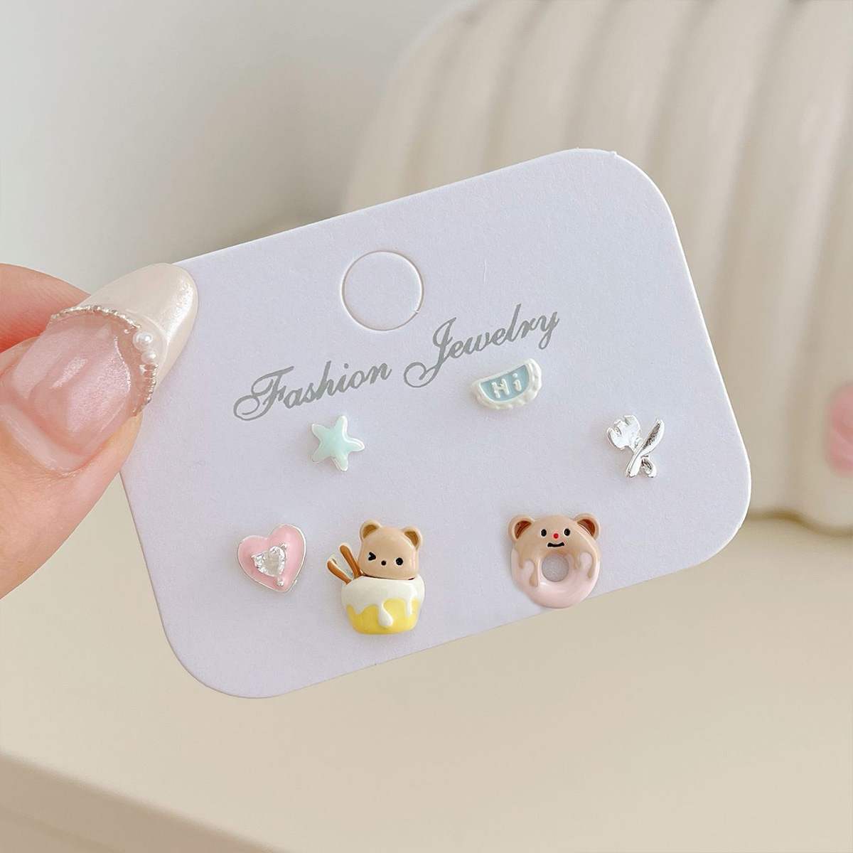 Cute Critters Stud Earrings Set (3 Pairs)