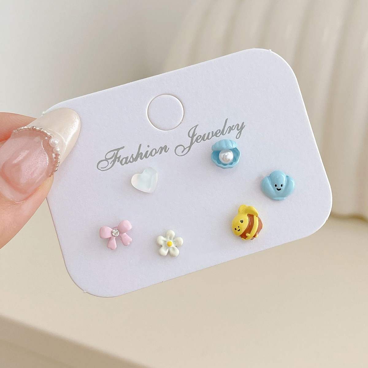 Cute Critters Stud Earrings Set (3 Pairs)