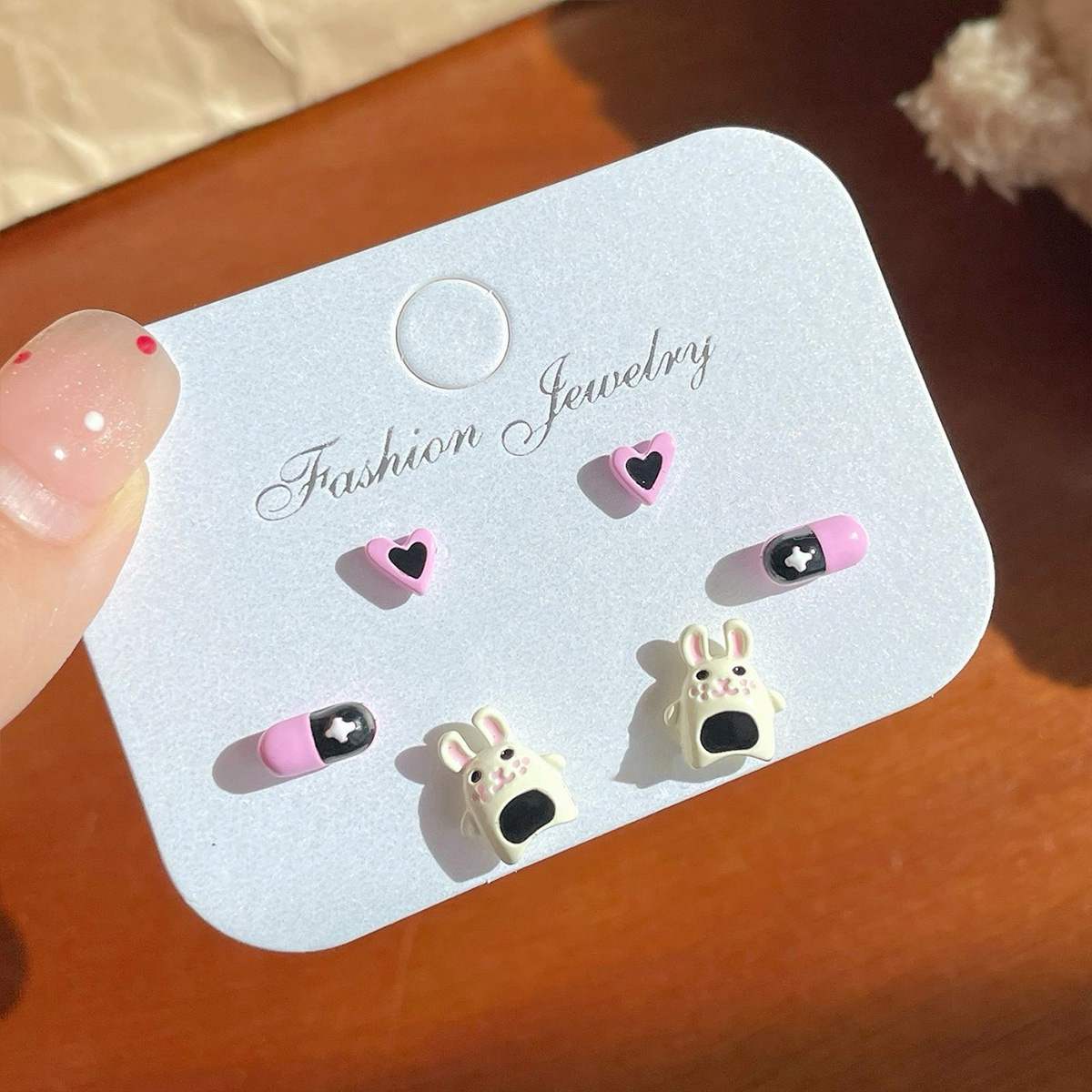 Cute Critters Stud Earrings Set (3 Pairs)