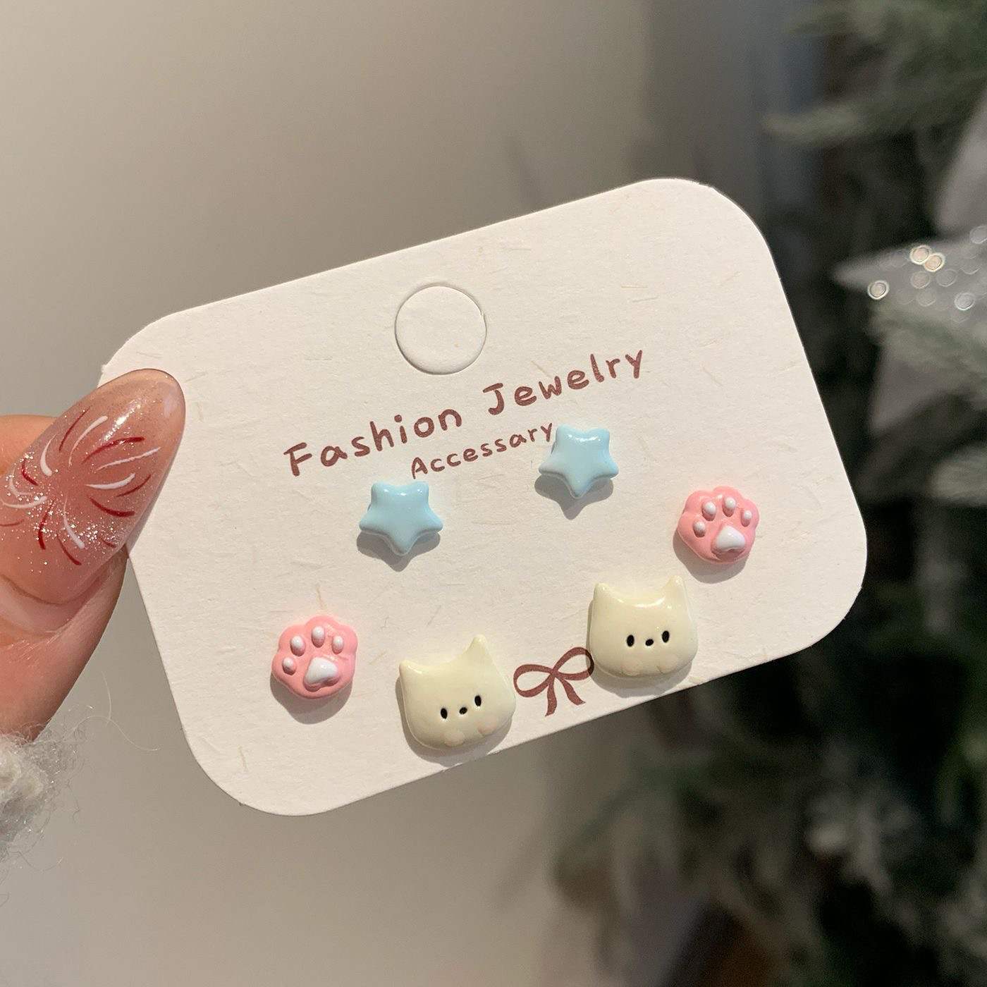 Cute Critters Stud Earrings Set (3 Pairs)