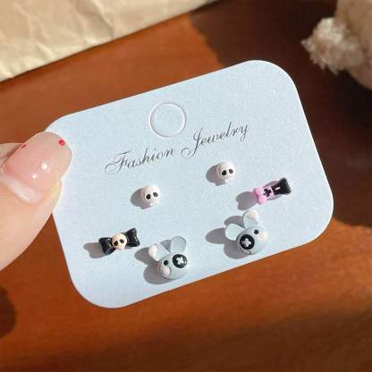 Cute Critters Stud Earrings Set (3 Pairs)