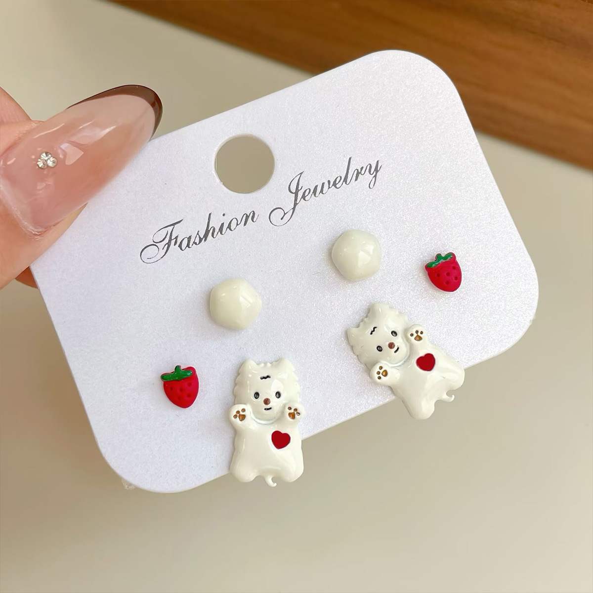 Cute Critters Stud Earrings Set (3 Pairs)