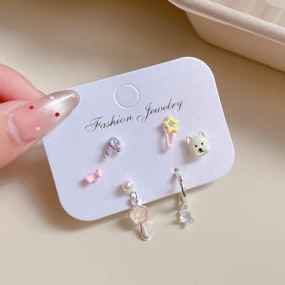 Cute Critters Stud Earrings Set (3 Pairs)