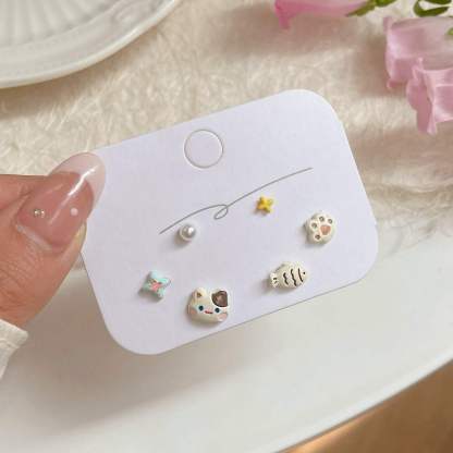 Cute Critters Stud Earrings Set (3 Pairs)