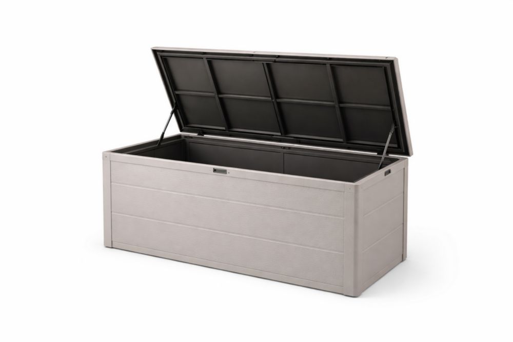 Outdoor Polypropylene Storage Deck Box with Gas Shock Lid 150 cm x 70 cm x 60 cm(L × W × H)