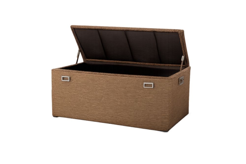 Rectangular Brown Wicker Storage Chest 120cm x 50cm x 60cm(L × W × H)