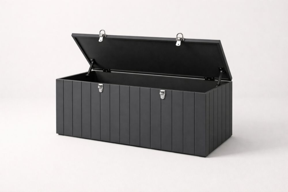 Outdoor Resin Storage Box Dark Grey 120x50x60cm(L × W × H)