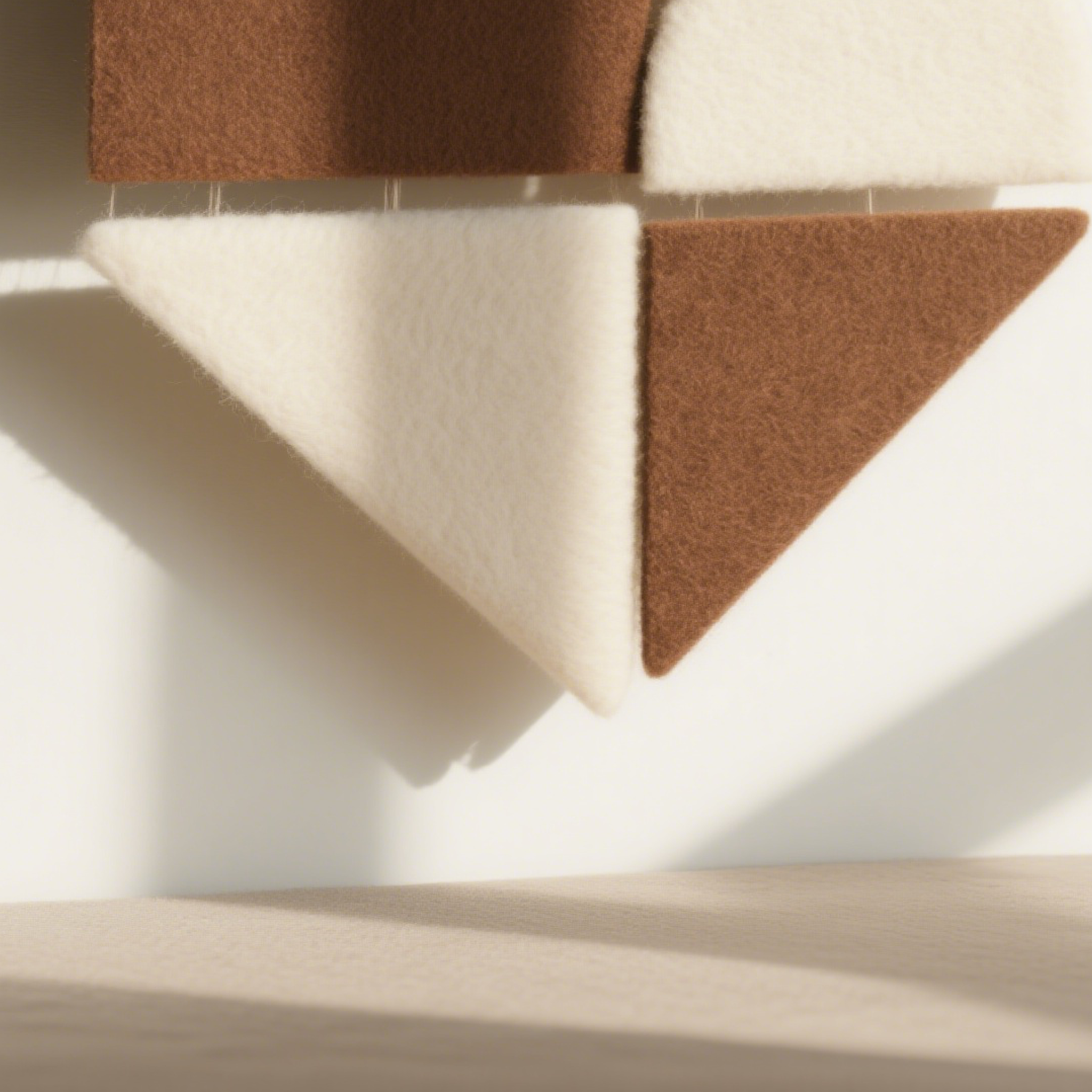 現代家居中的羊毛幾何吊飾展示