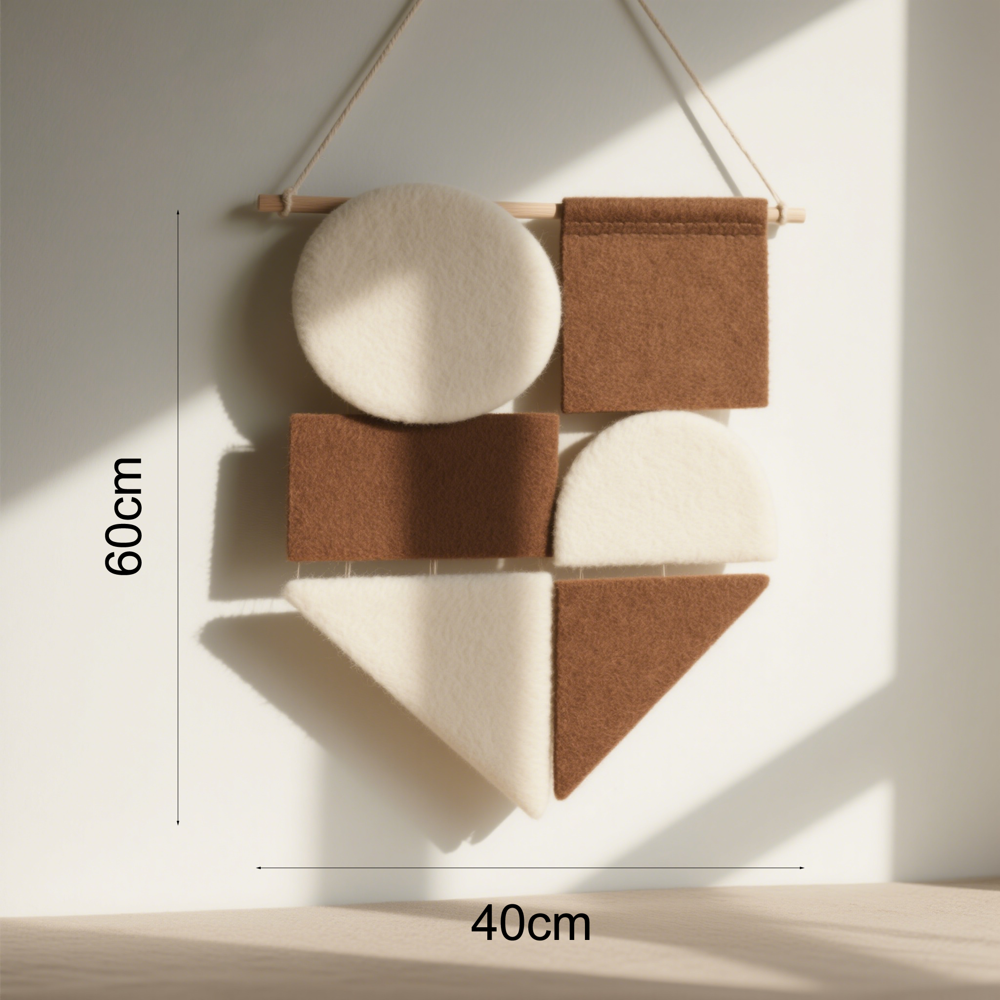 簡約風格羊毛藝術吊飾裝飾牆面