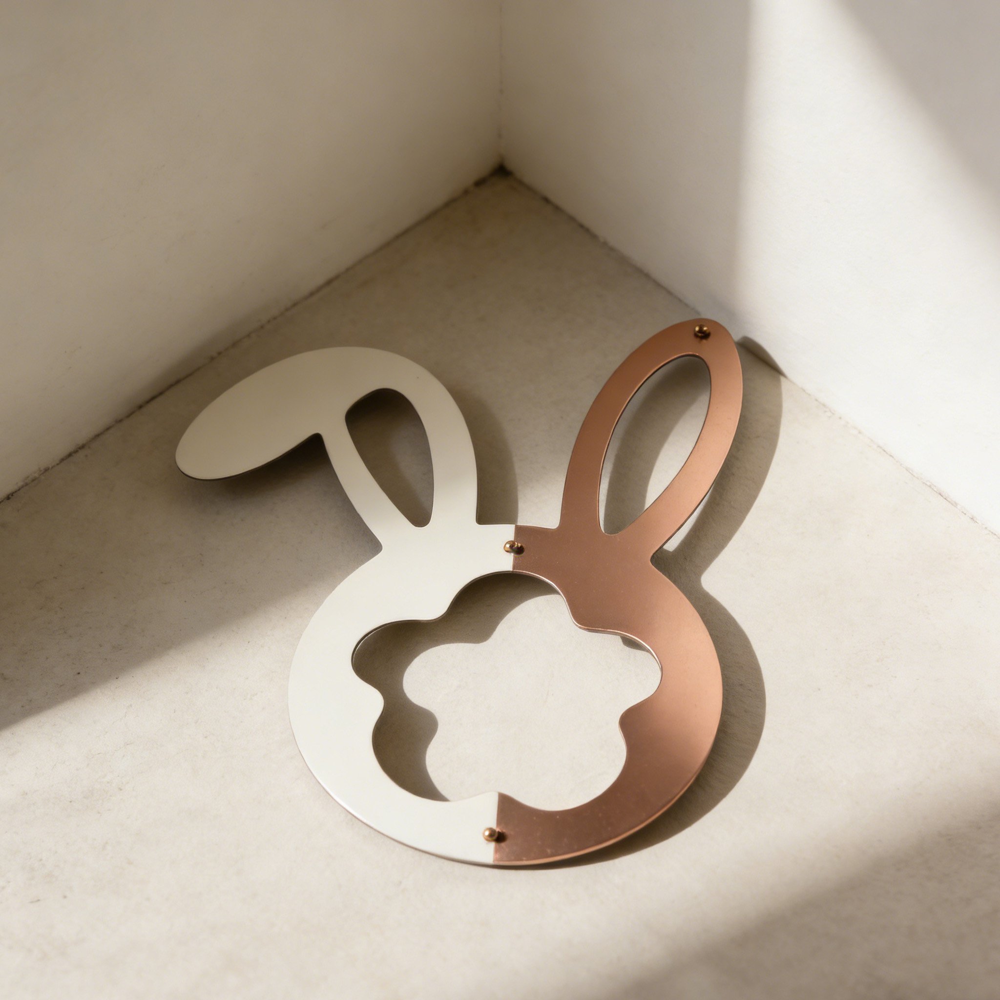 創意金屬兔子掛件組產品主圖