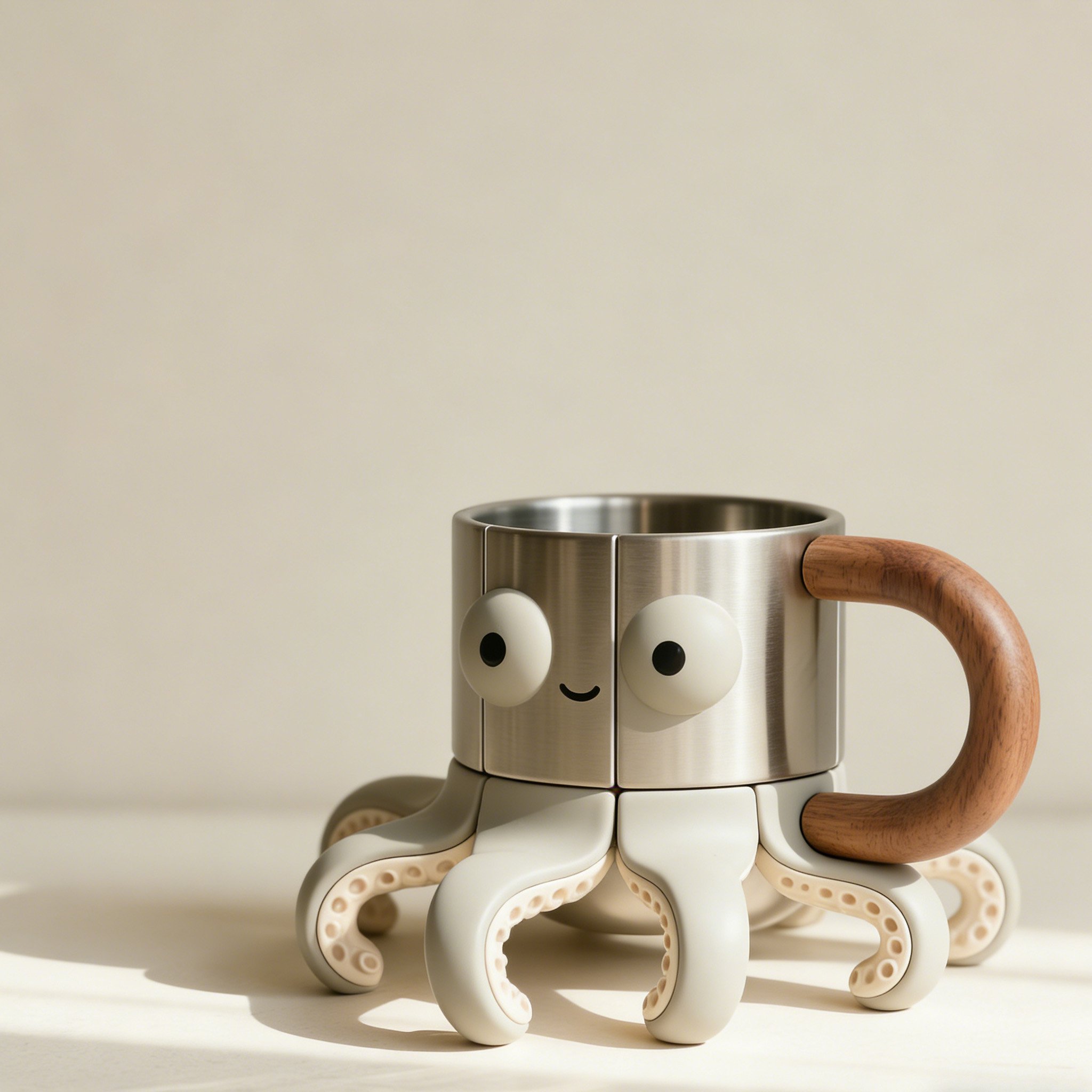 耐用不鏽鋼材質章魚咖啡杯