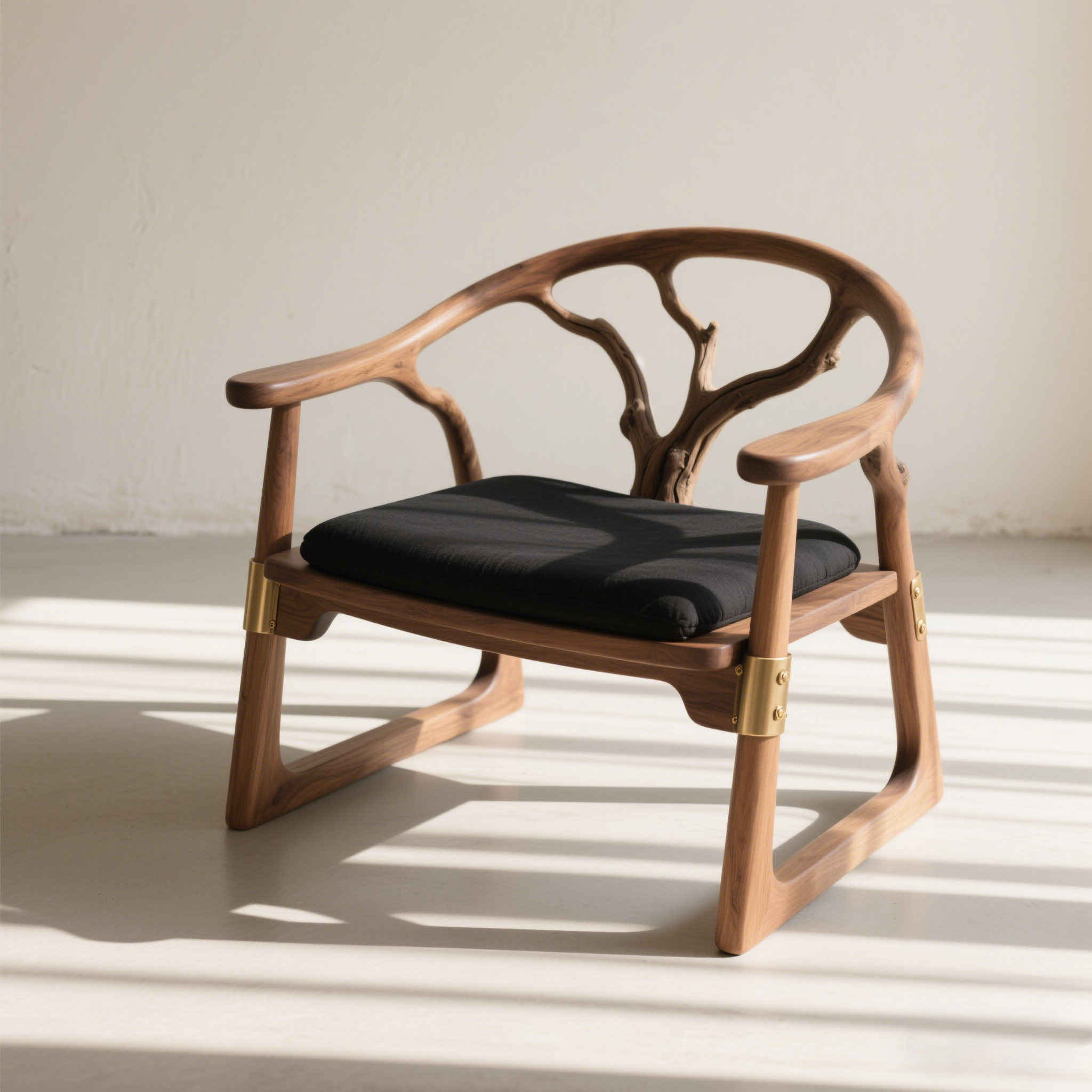 現代簡約實木單人椅