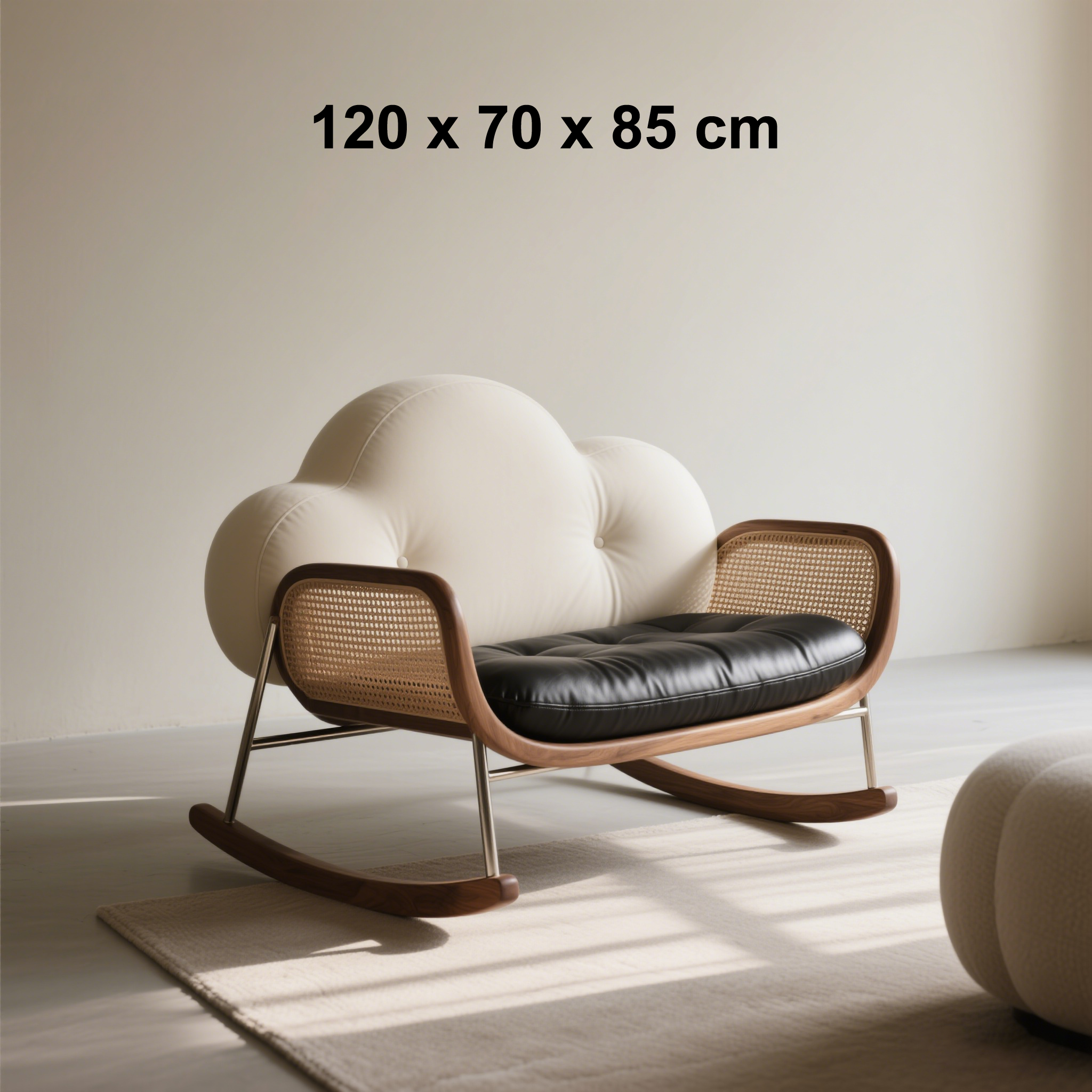 居家客廳擺放雲朵休閒搖椅