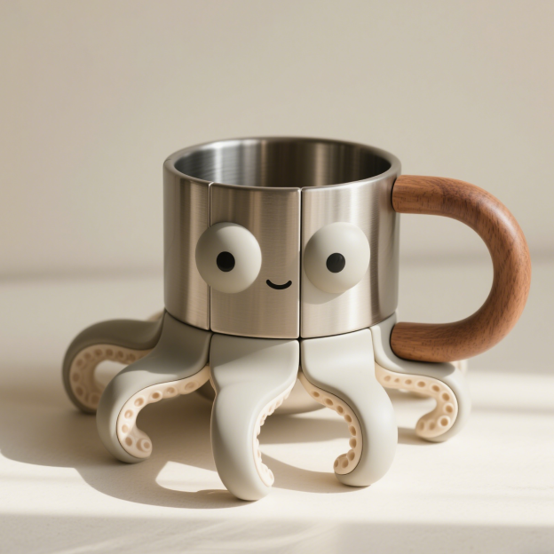 章魚造型不鏽鋼咖啡杯組（2入）