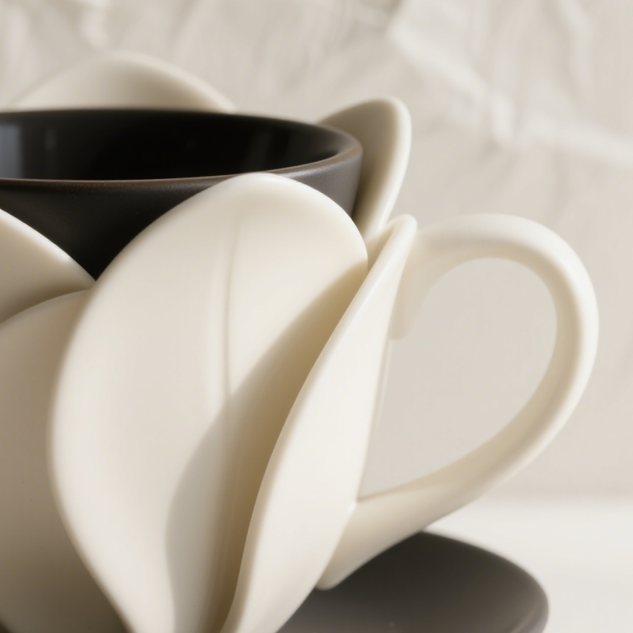 優雅蓮花茶杯細節特寫