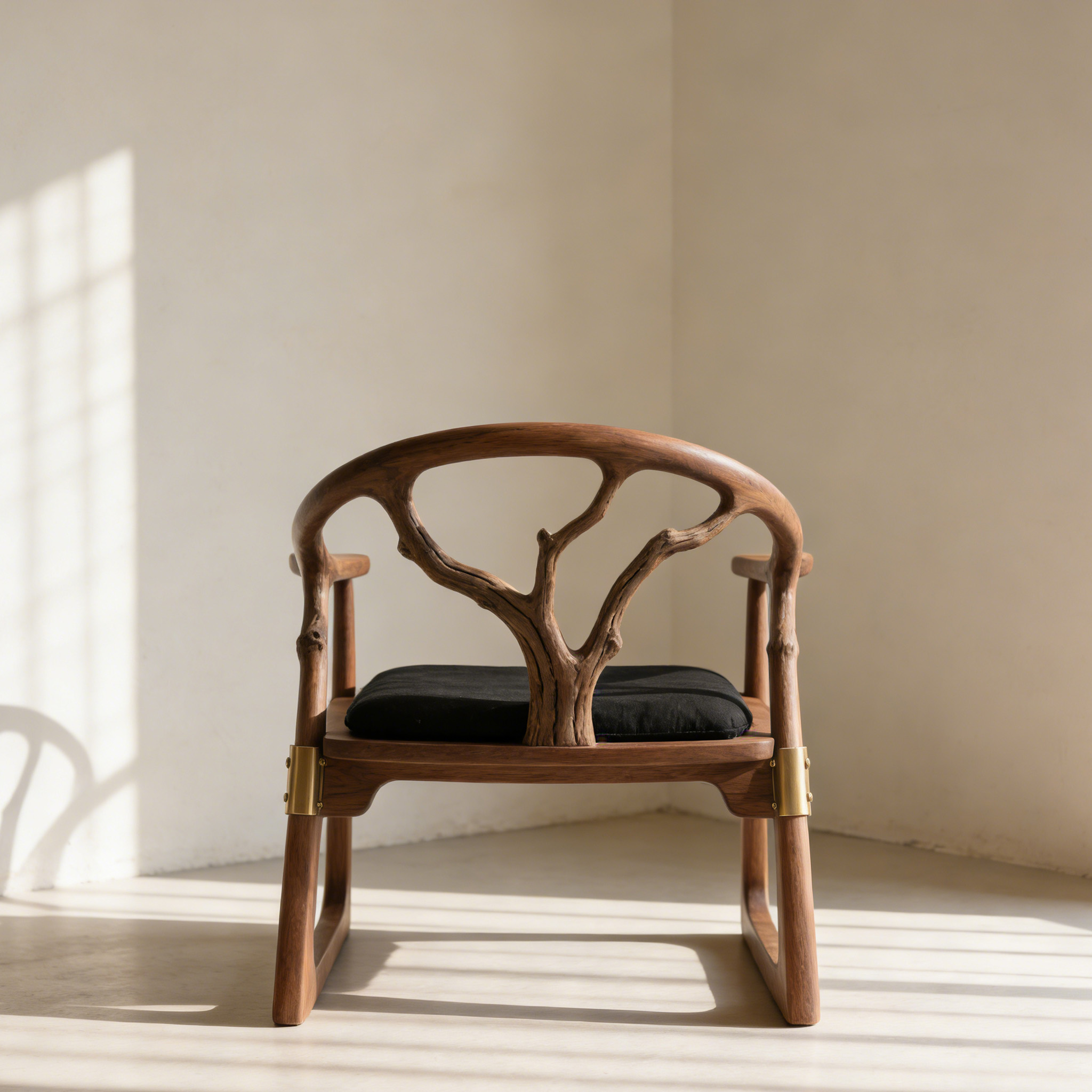 現代簡約實木單人椅