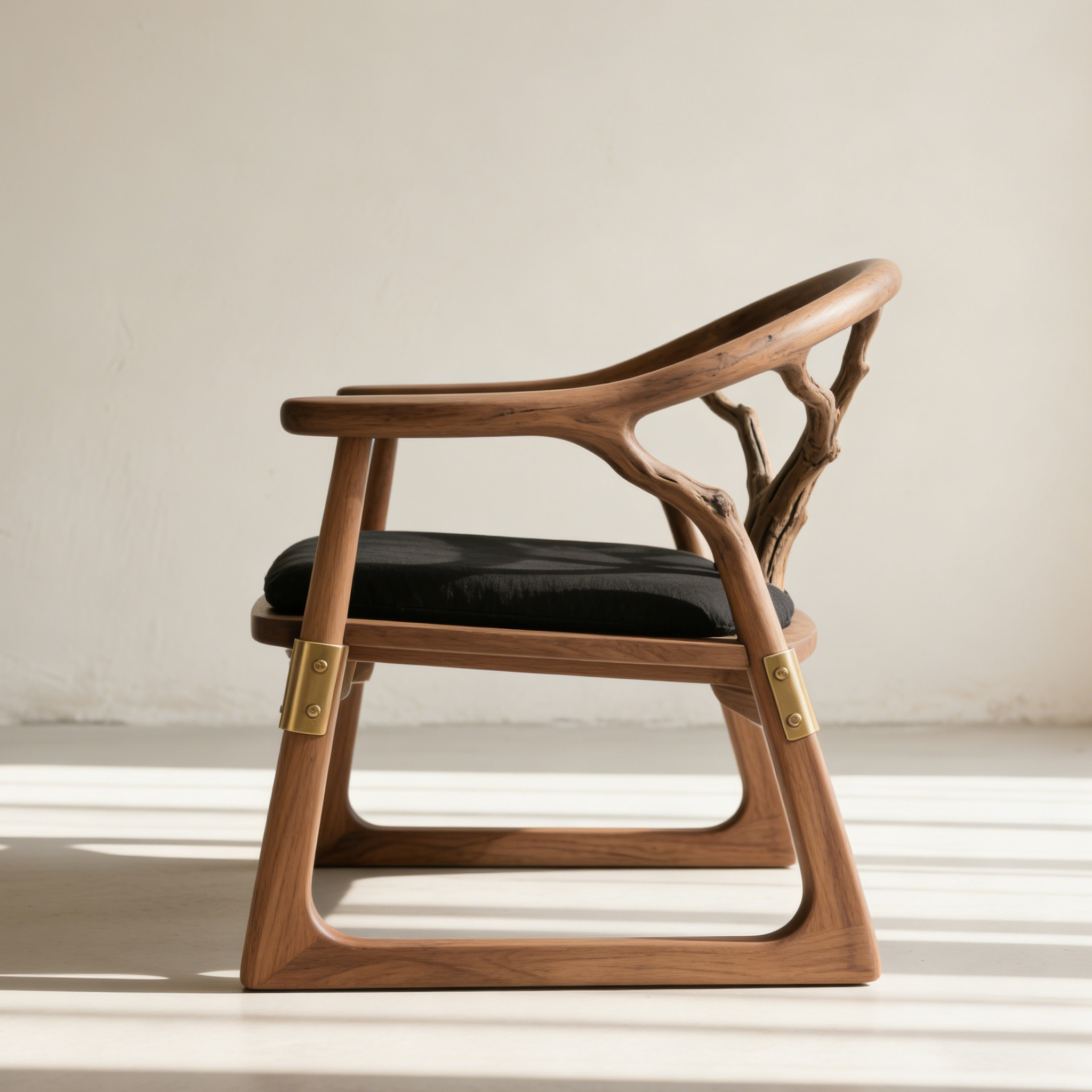 現代簡約實木單人椅