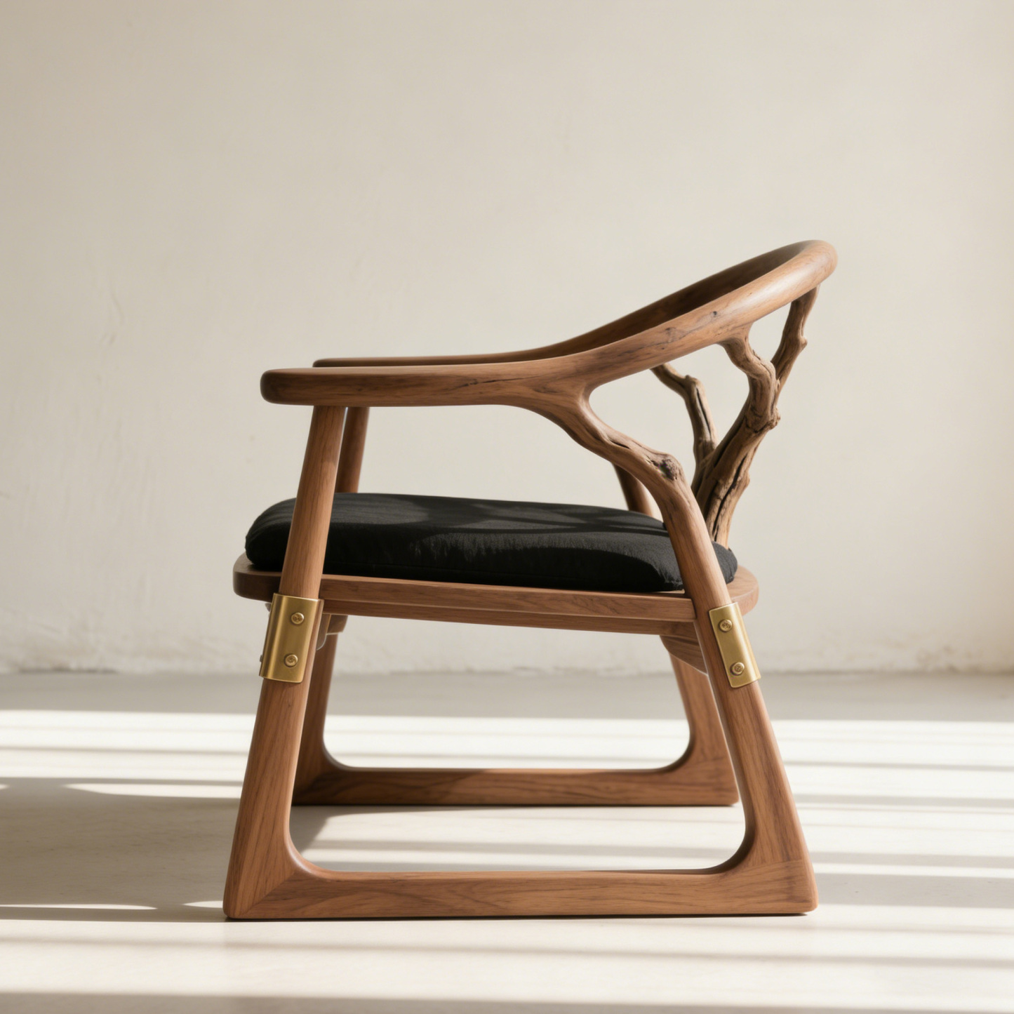 現代簡約實木單人椅