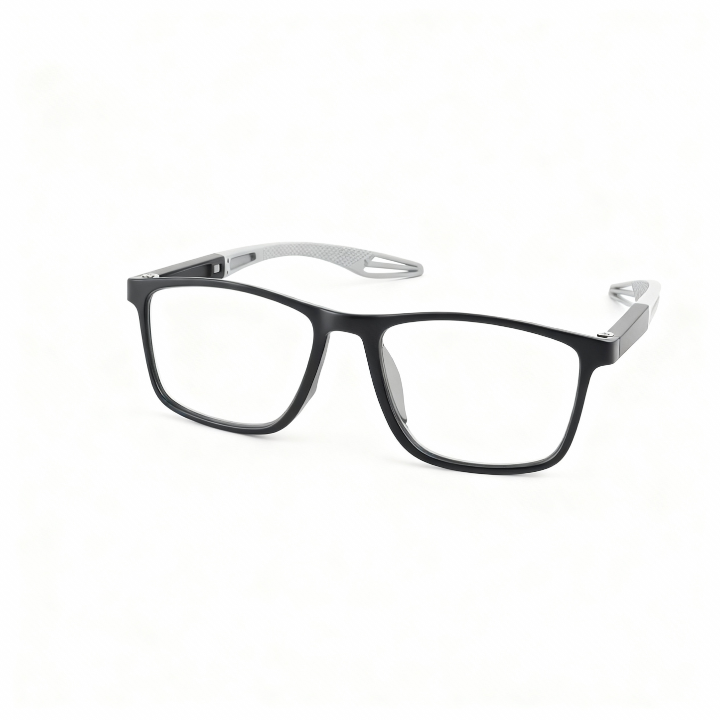 フレーム型ブラックグレー ブルーライトカット老眼鏡