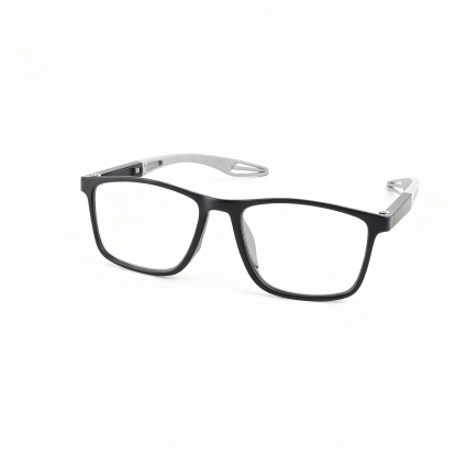 フレーム型ブラックグレー ブルーライトカット老眼鏡