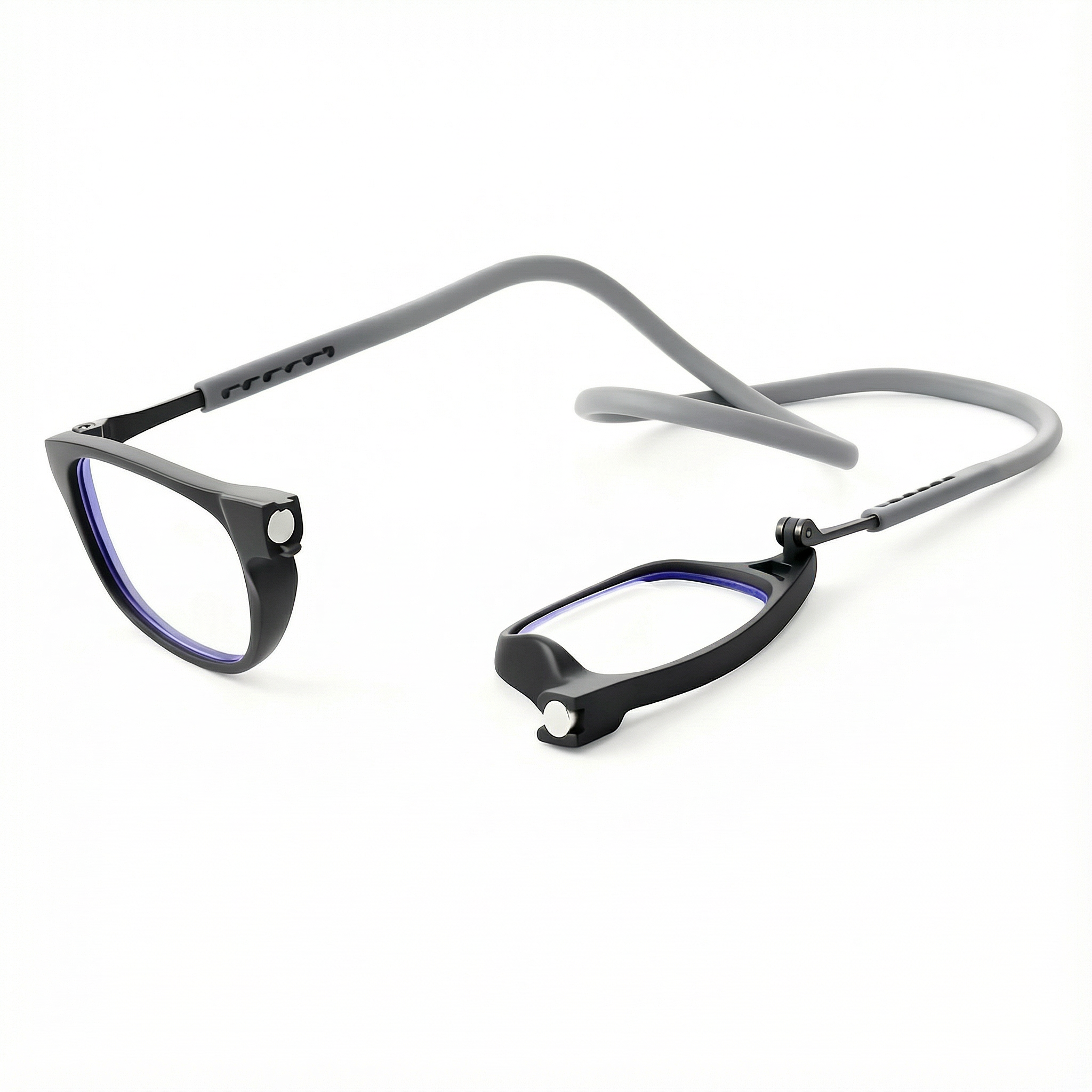 マグネット式 ネックストラップ付き 携帯用老眼鏡