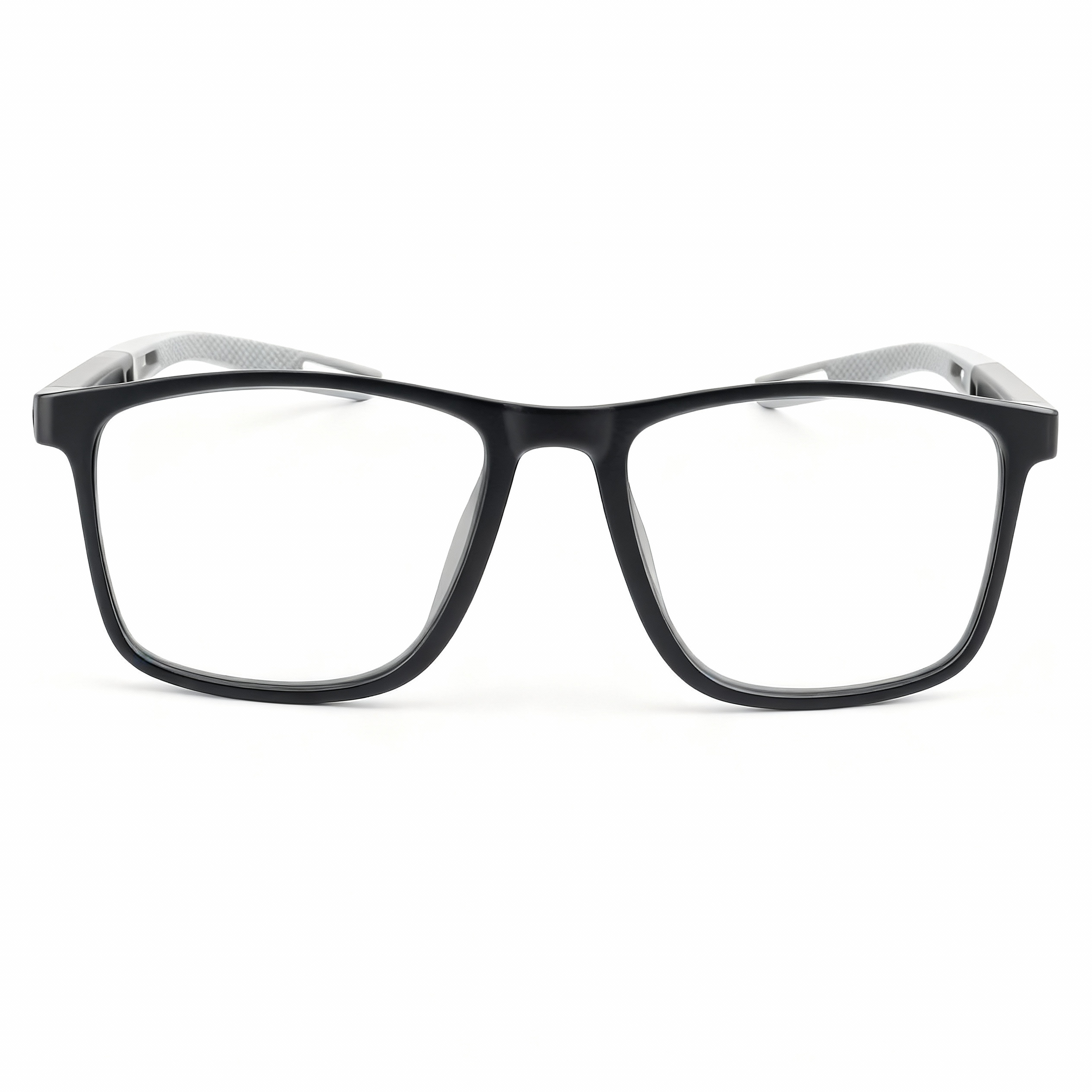 フレーム型ブラックグレー ブルーライトカット老眼鏡