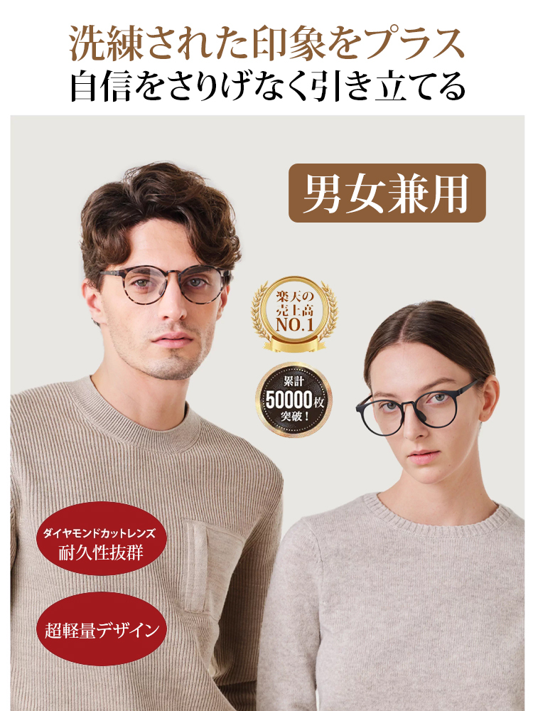 ブルーライトカット・超軽量老眼鏡