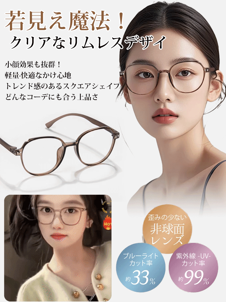 ブルーライトカット・超軽量老眼鏡