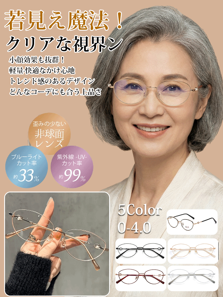 ブルーライトカット老眼鏡