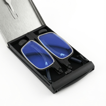 折りたたみ式ケース付きビジネス老眼鏡