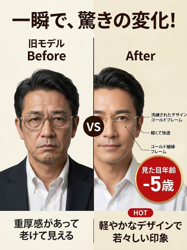 超軽量ブルーライトカット老眼鏡