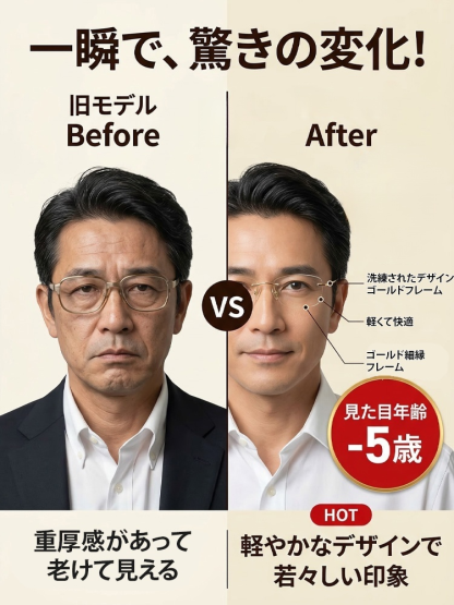 超軽量ブルーライトカット老眼鏡