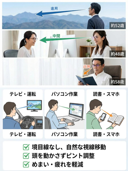 高精細ブルーライトカット老眼鏡