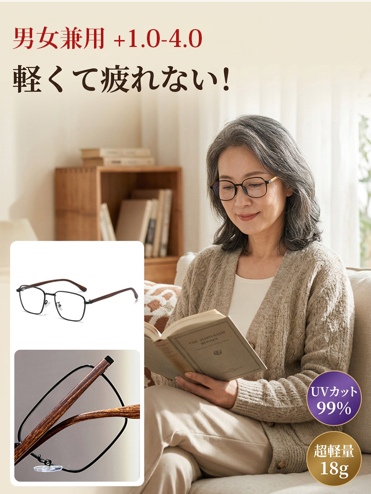 ブルーライトカット老眼鏡