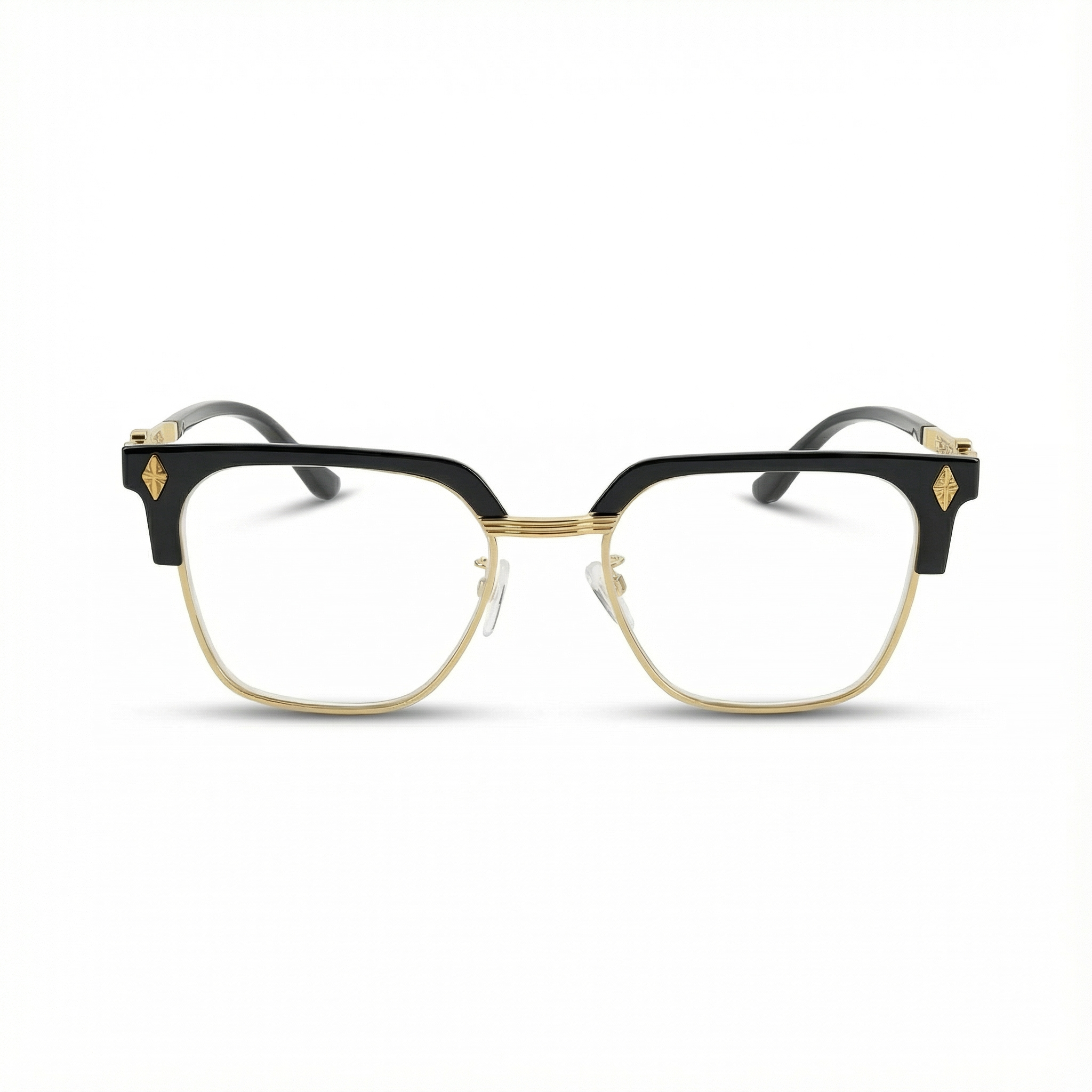 แว่นขยายป้องกันแสงสีฟ้า กรอบทองลายฉลุ