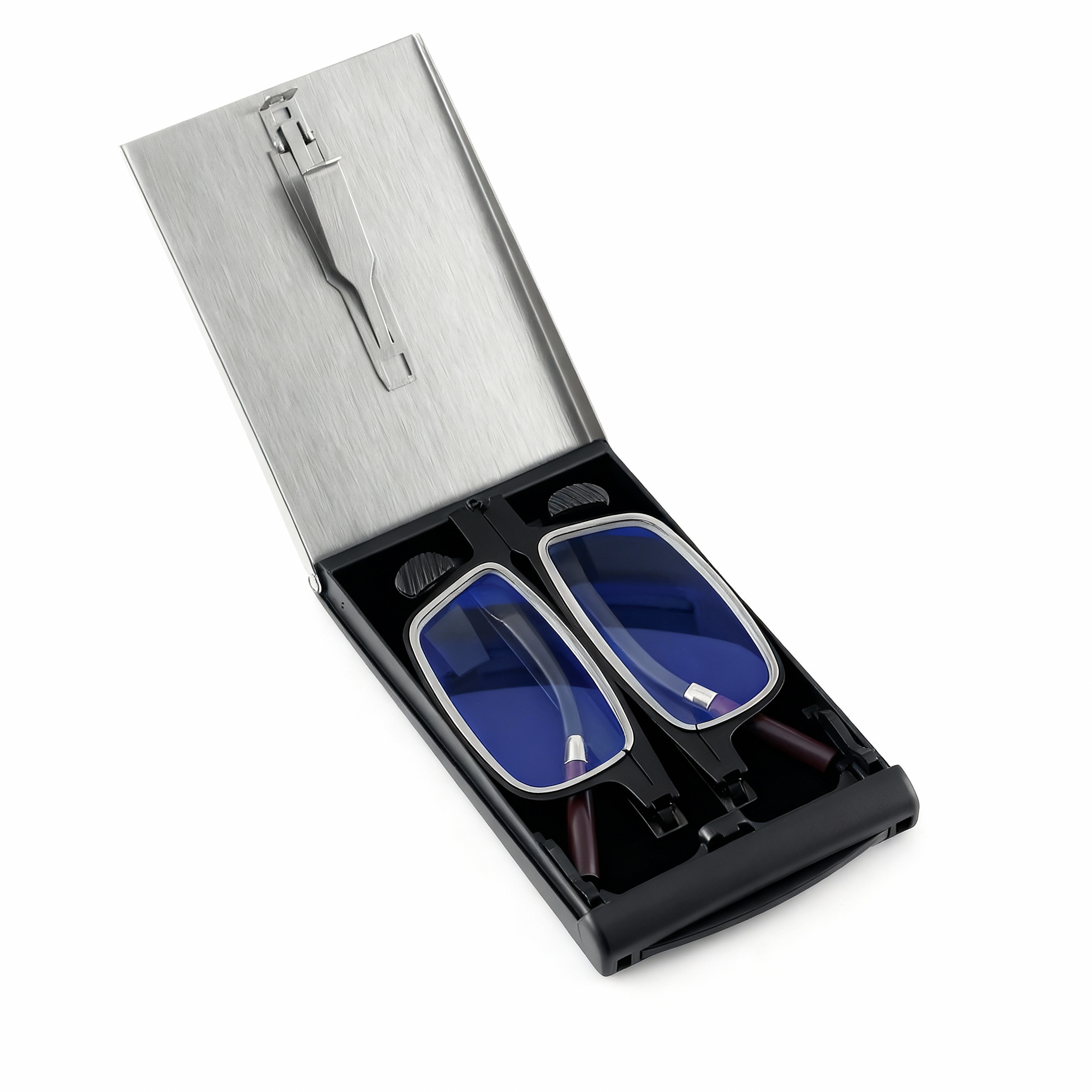 แว่นขยายสองใช้พร้อมขาตั้งโทรศัพท์แบบพับ