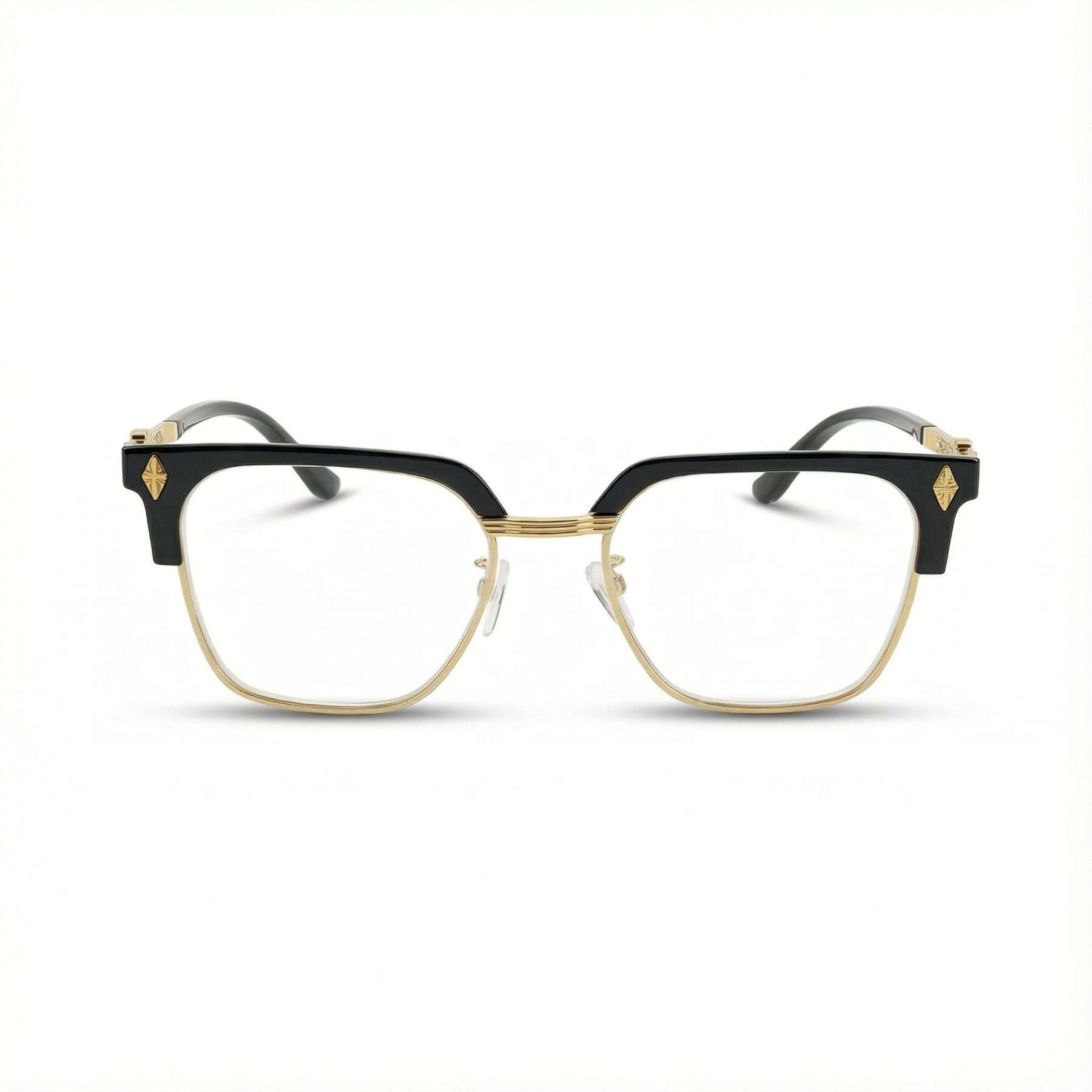 แว่นขยายป้องกันแสงสีฟ้า กรอบทองลายฉลุ