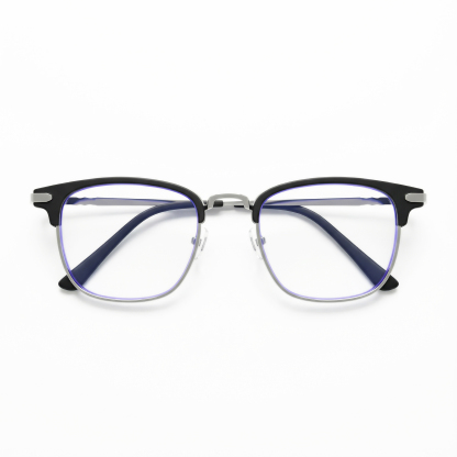 แว่นตาป้องกันแสงสีฟ้ากรอบโลหะแฟชั่น