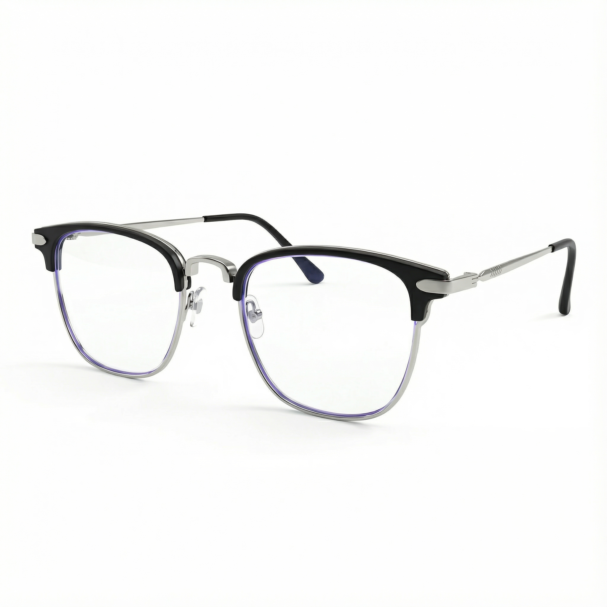 แว่นตาป้องกันแสงสีฟ้ากรอบโลหะแฟชั่น