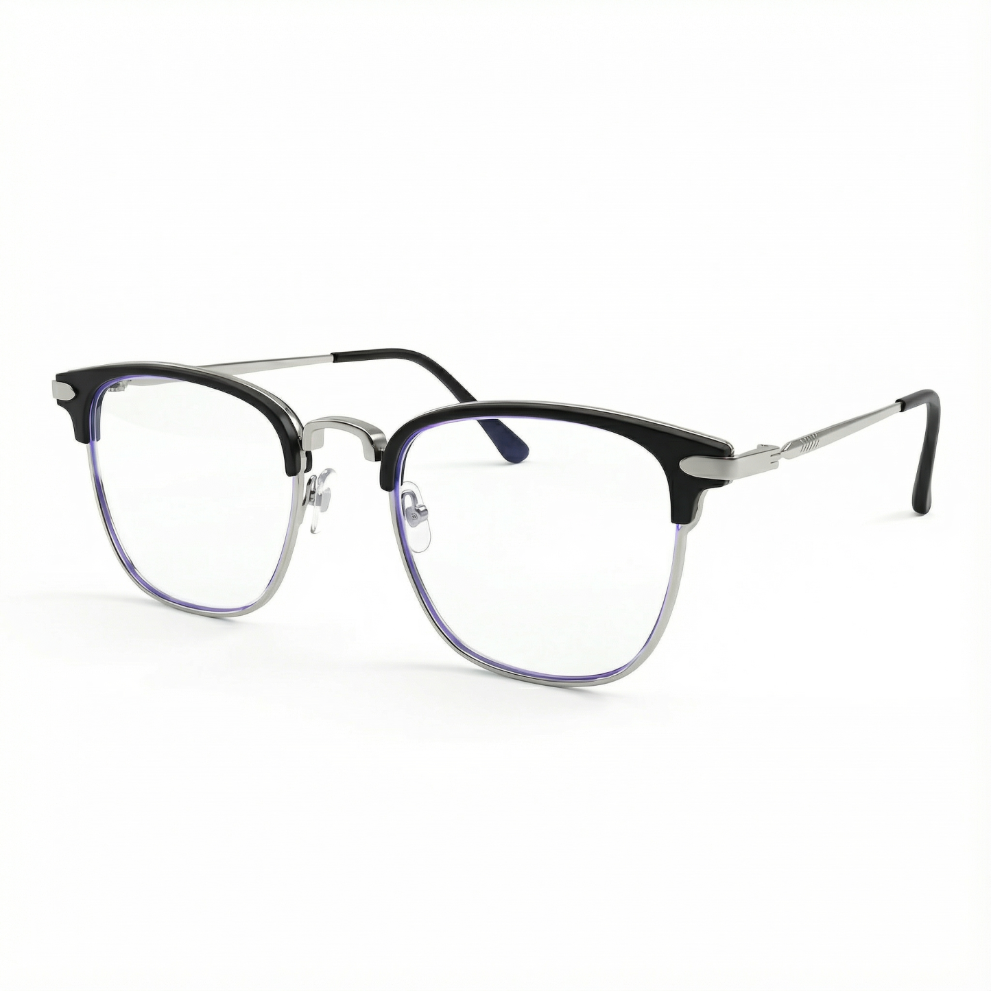 แว่นตาป้องกันแสงสีฟ้ากรอบโลหะแฟชั่น