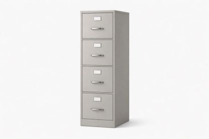 4 Drawer Vertical Metal Filing Cabinet Gray-Domunera