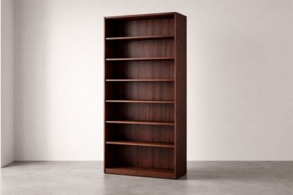 Wooden Bookshelf Tall Rectangular Dark Brown-Havenluzio