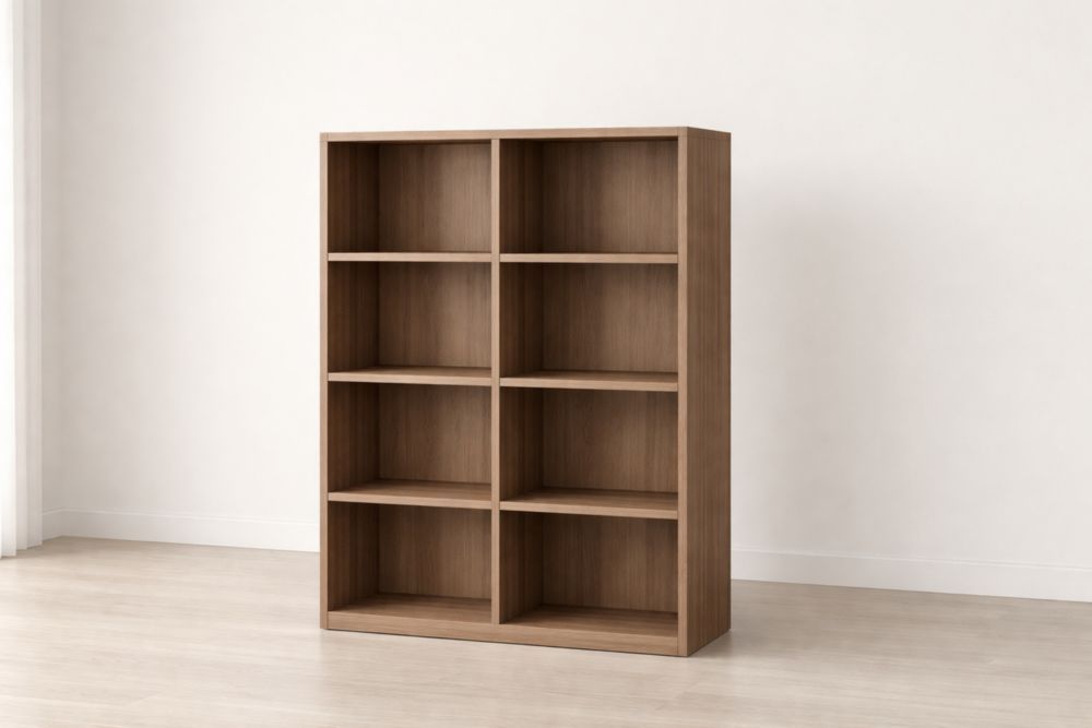 Particleboard 8-Cube Storage Bookshelf Brown 121cm x 79cm x 35cm-Havenluzio