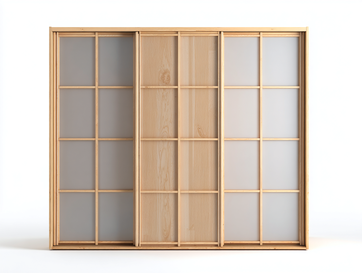 Sliding Door Wardrobe engineered wood 180x60x200 cm - brown-white - modern natural design-Decorure